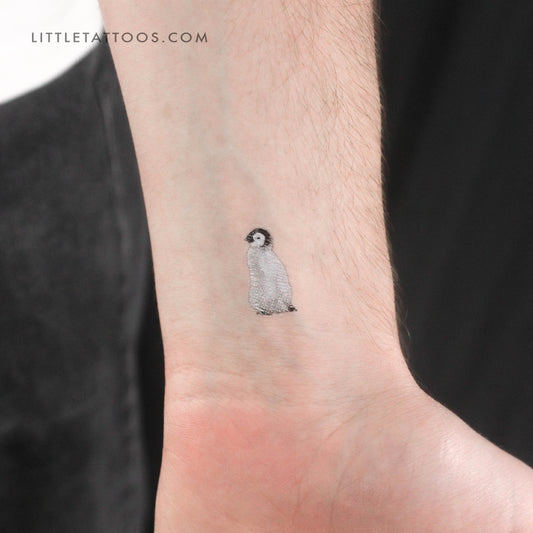 Tatuaje temporal de pingüino bebé - Juego de 3