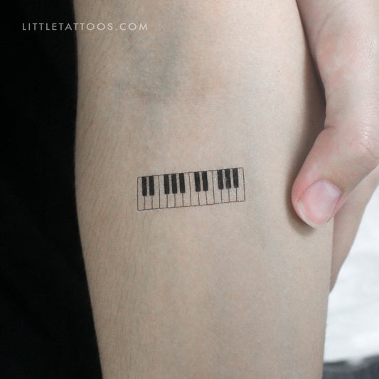 Tatuaje temporal de teclas de piano (juego de 3)