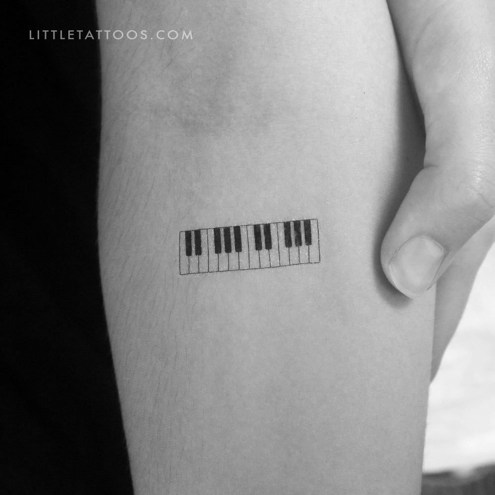 Piano Keys Temporary Tattoo - Set of 3