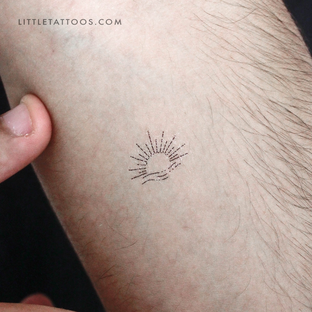 Boho Sunset Temporary Tattoo - Set of 3