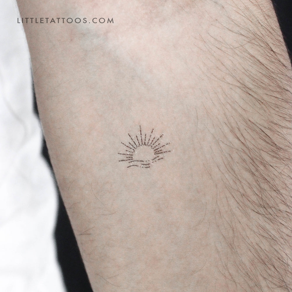 Boho Sunset Temporary Tattoo - Set of 3