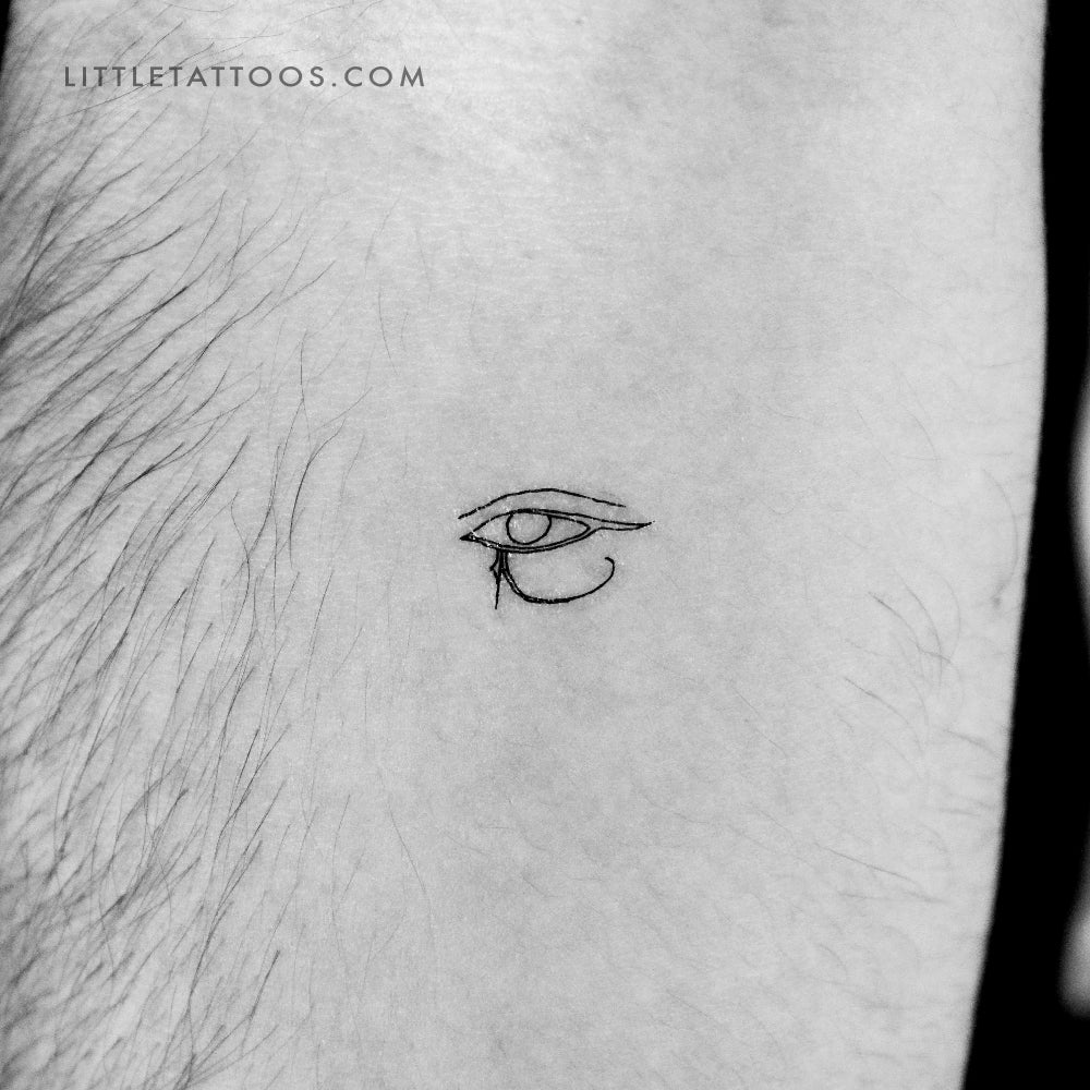 Tatuaje temporal del ojo de Horus de línea fina (juego de 3)