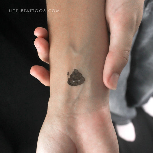 Poo Temporary Tattoo - Set of 3