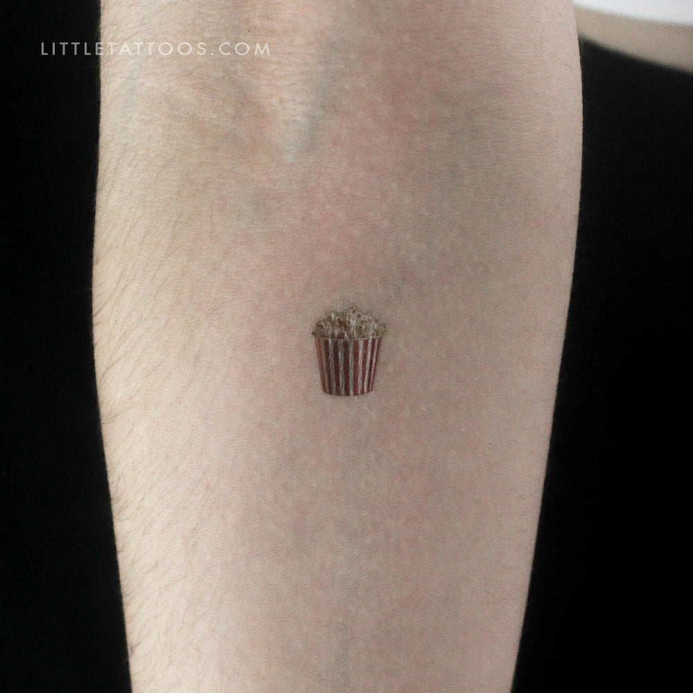 Little Popcorn Temporary Tattoo - Set of 3