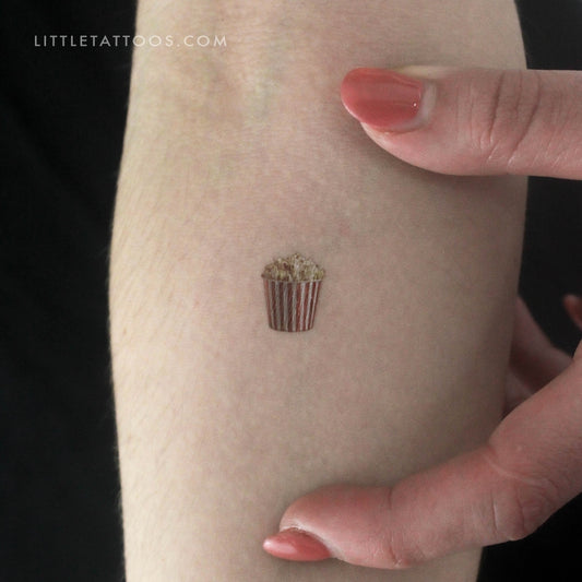 Little Popcorn Temporary Tattoo - Set of 3