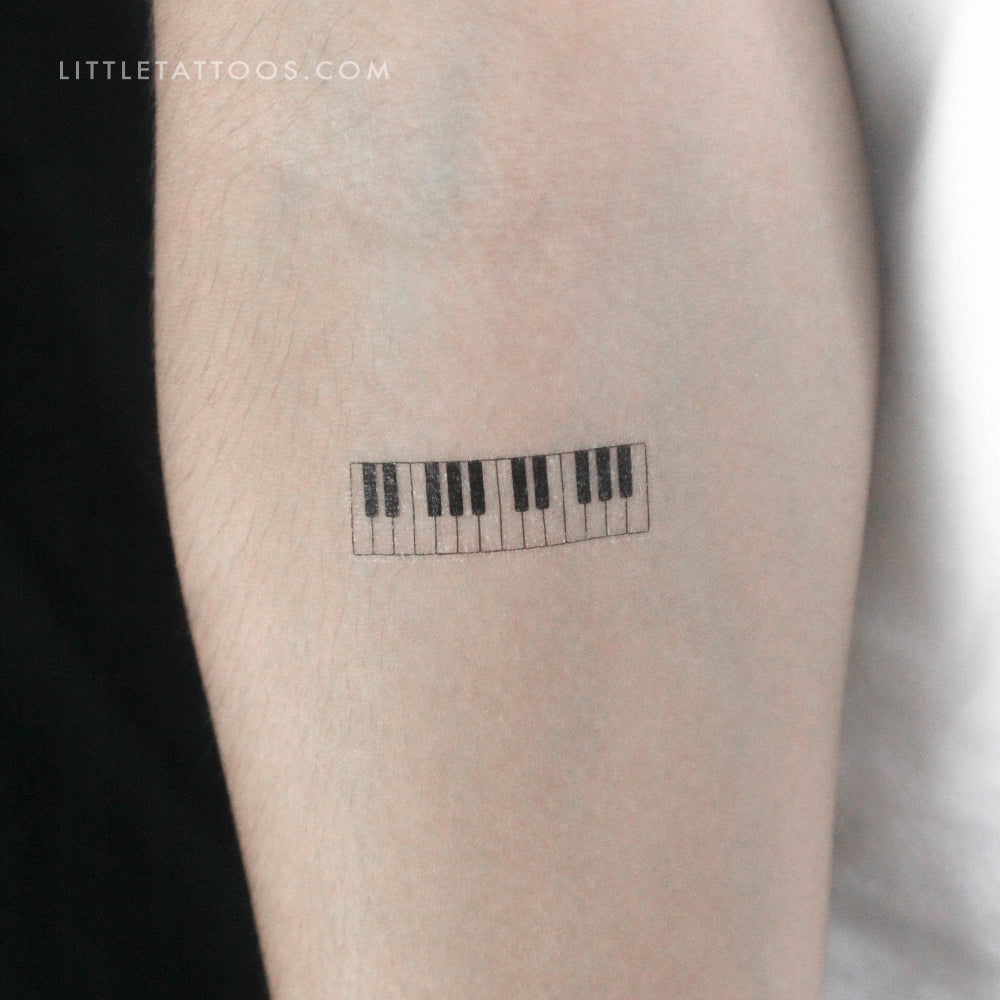 Piano Keys Temporary Tattoo - Set of 3