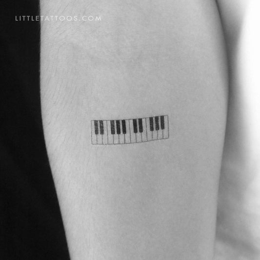 Tatuaje temporal de teclas de piano (juego de 3)