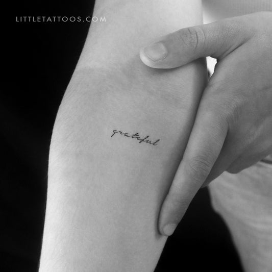Tatuaje temporal "Agradecido" - Juego de 3