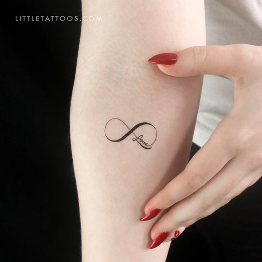Tatuaje temporal del símbolo del infinito - Juego de 3