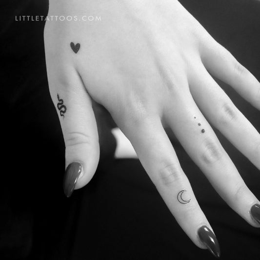 Tatuaje temporal para el dedo - Juego de 4 x 3