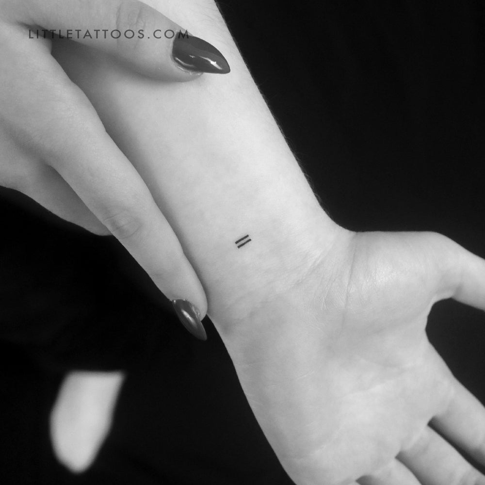 Tatuaje temporal del signo igual - Juego de 3