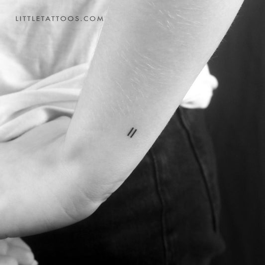 Equal Sign Temporary Tattoo - Set of 3