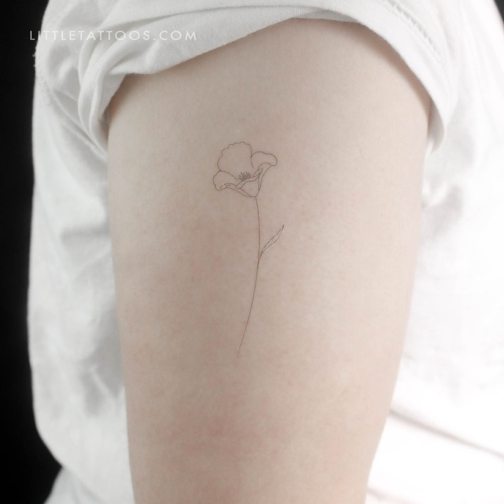 Poppy by Jakenowicz Temporary Tattoo - Set of 3