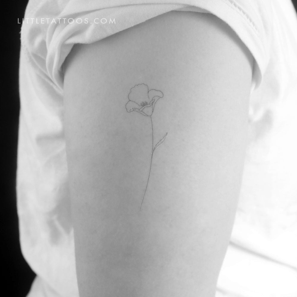 Poppy by Jakenowicz Temporary Tattoo - Set of 3