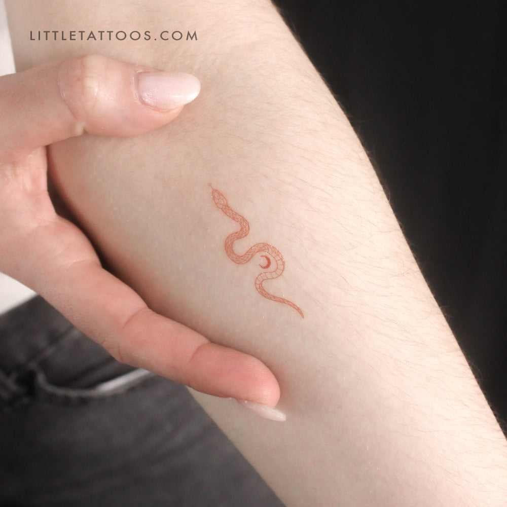 The Soma Snake [Red] by Jakenowicz Temporary Tattoo - Set of 3