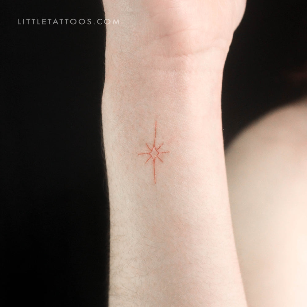 Morning Star Type II [Red] by Jakenowicz Temporary Tattoo - Set of 3