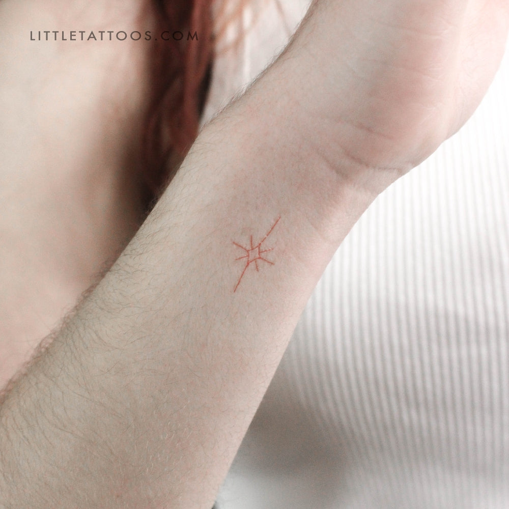 Morning Star Type II [Red] by Jakenowicz Temporary Tattoo - Set of 3