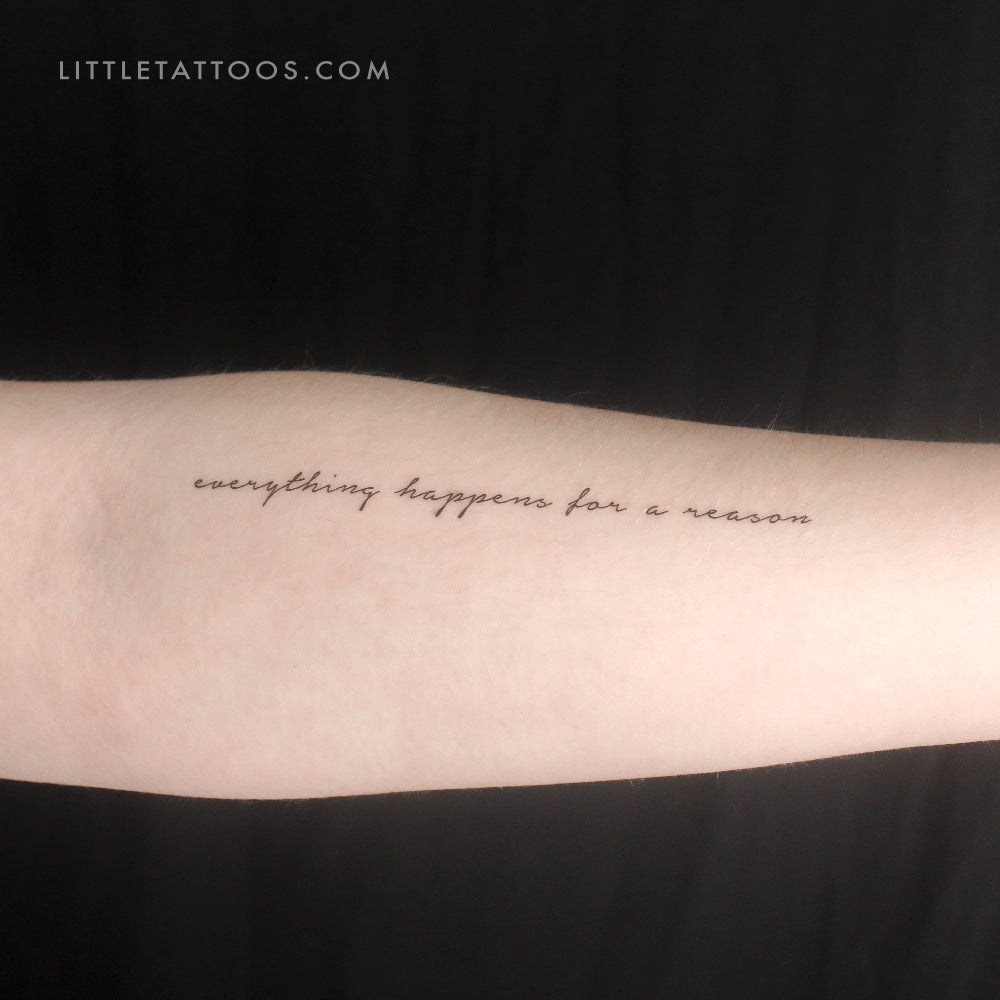 Everything Happens For A Reason Temporary Tattoo - Set of 3