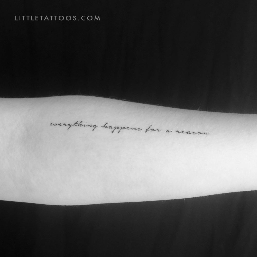 Everything Happens For A Reason Temporary Tattoo - Set of 3