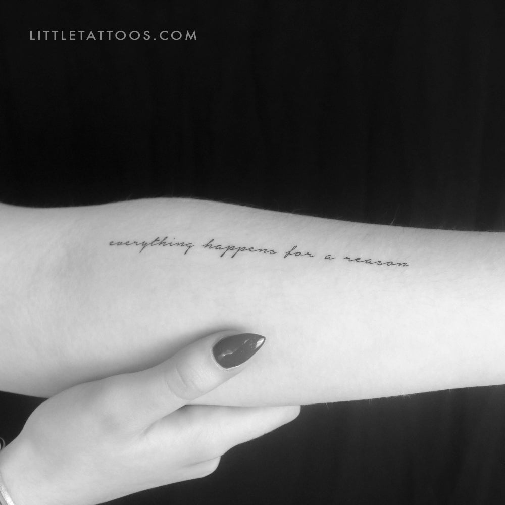Everything Happens For A Reason Temporary Tattoo - Set of 3