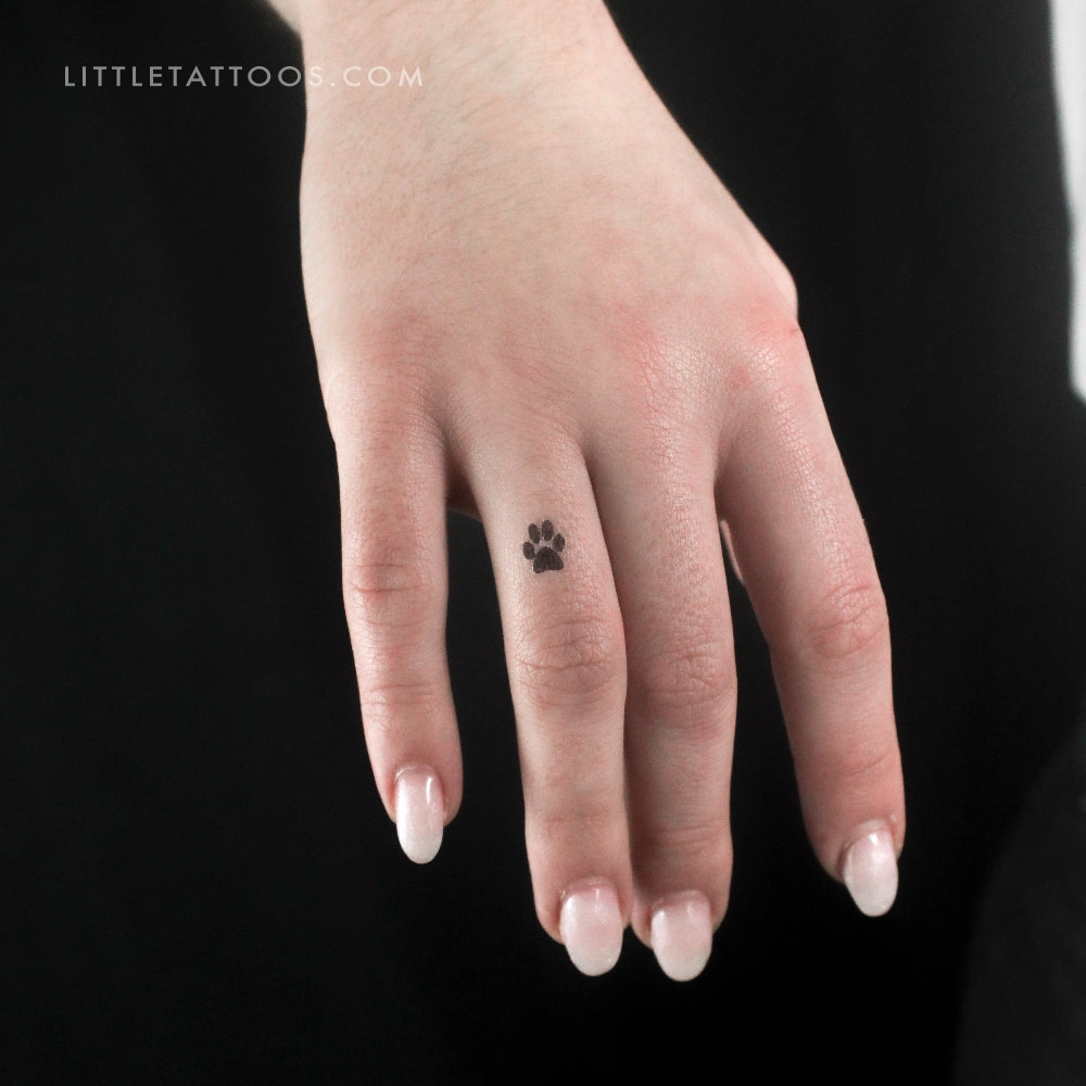 Dog Paw Temporary Tattoo - Set of 3