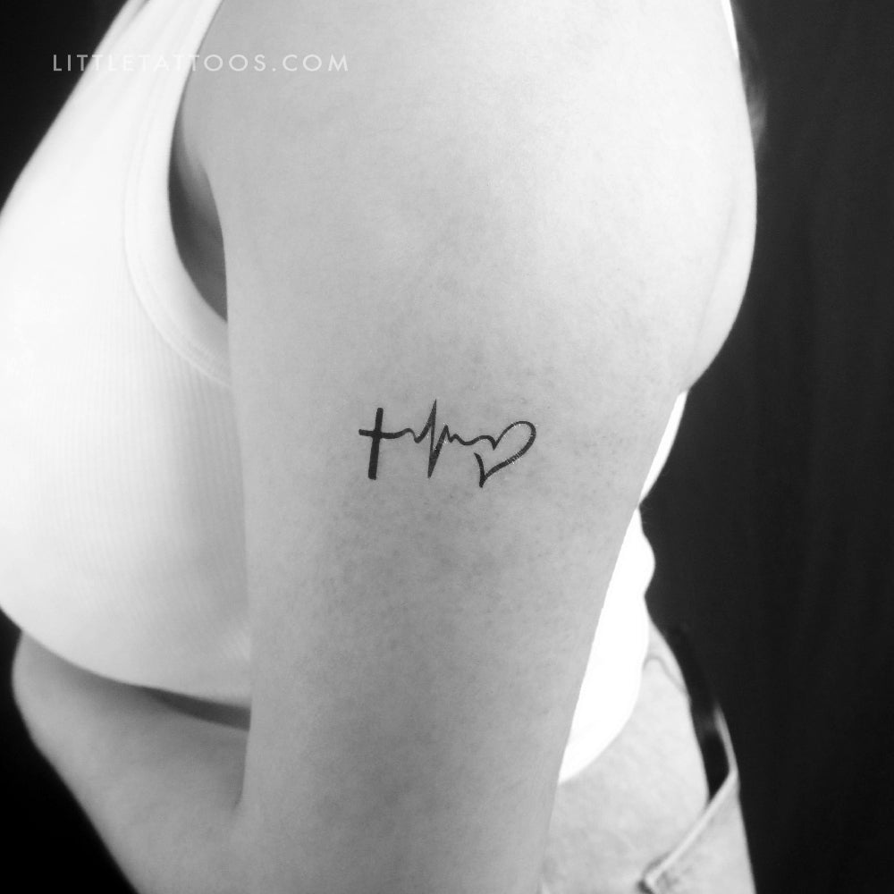 Tatuaje temporal de fe, esperanza y amor (juego de 3)