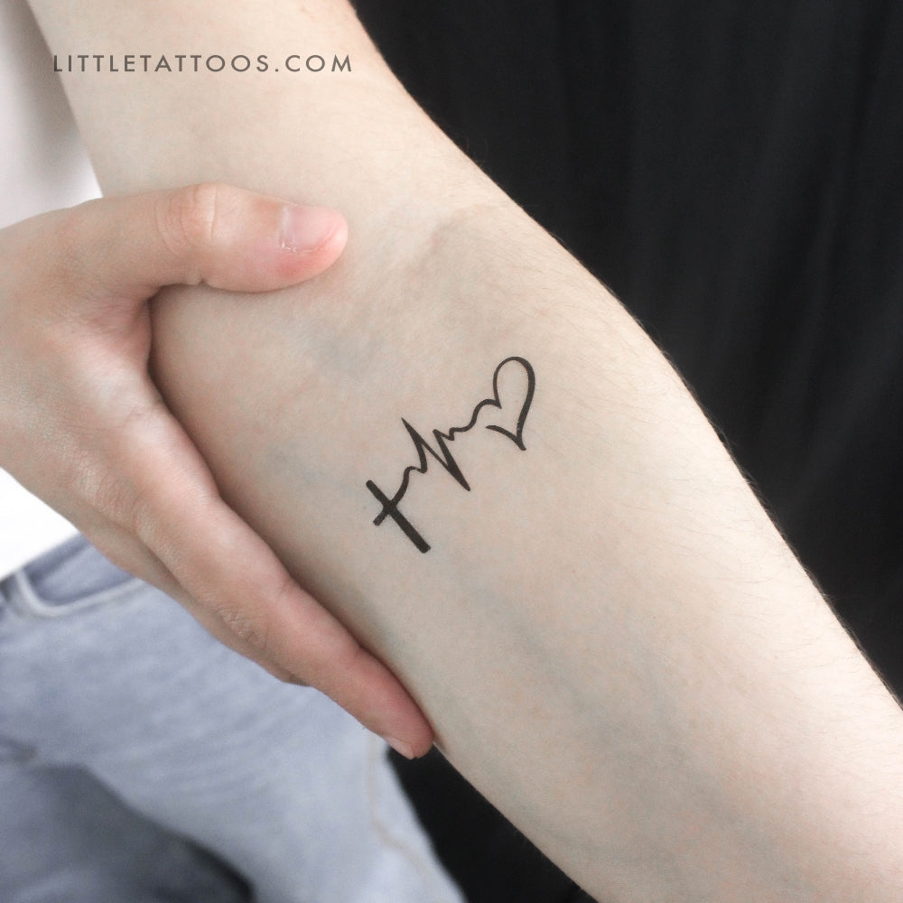 Tatuaje temporal de fe, esperanza y amor (juego de 3)