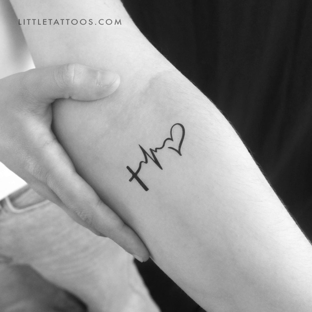 Tatuaje temporal de fe, esperanza y amor (juego de 3)