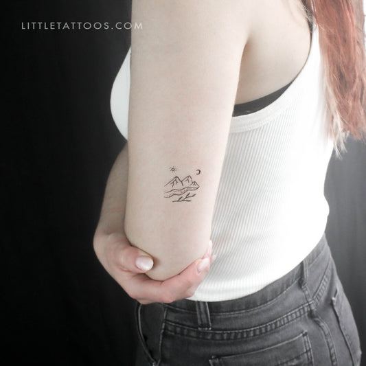 Mountain River Temporary Tattoo by Tukoi - Set of 3