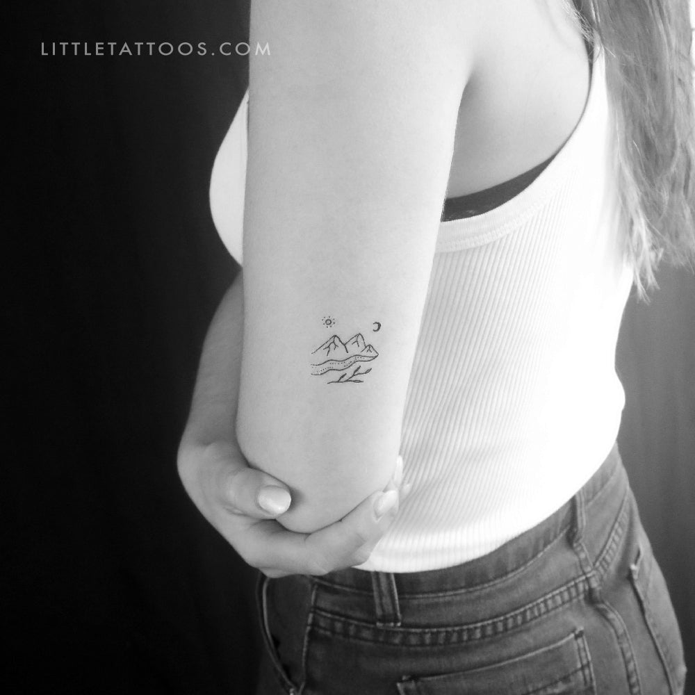 Mountain River Temporary Tattoo by Tukoi - Set of 3