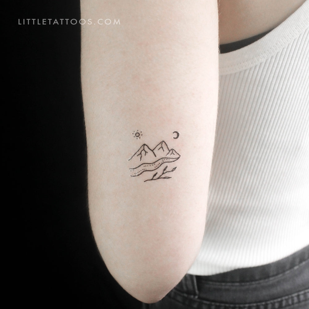Mountain River Temporary Tattoo by Tukoi - Set of 3