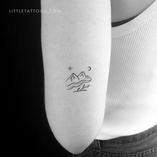 Mountain River Temporary Tattoo by Tukoi - Set of 3