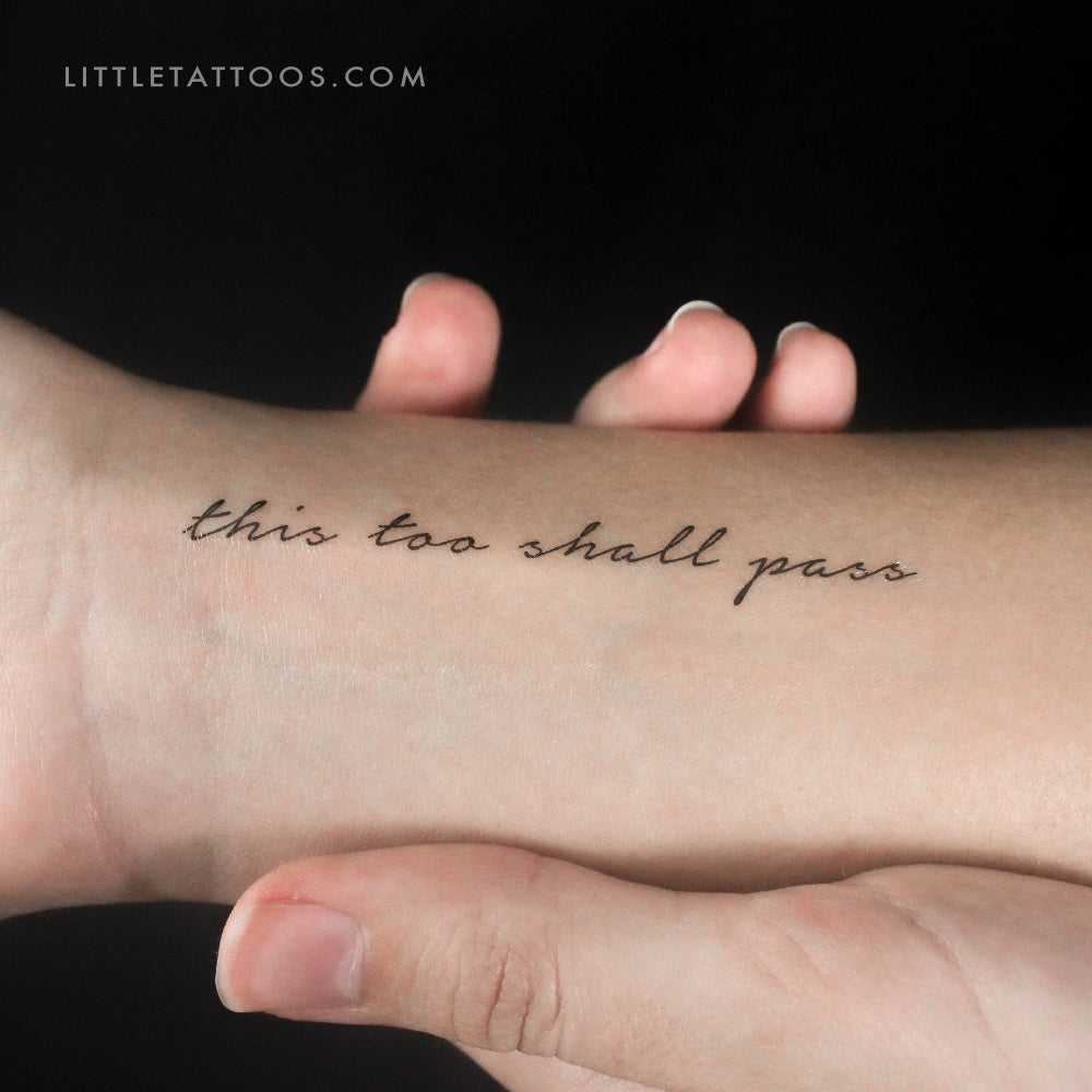 This Too Shall Pass Temporary Tattoo - Set of 3