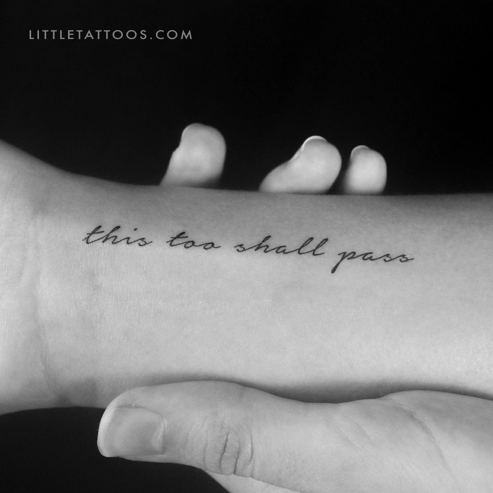 This Too Shall Pass Temporary Tattoo - Set of 3