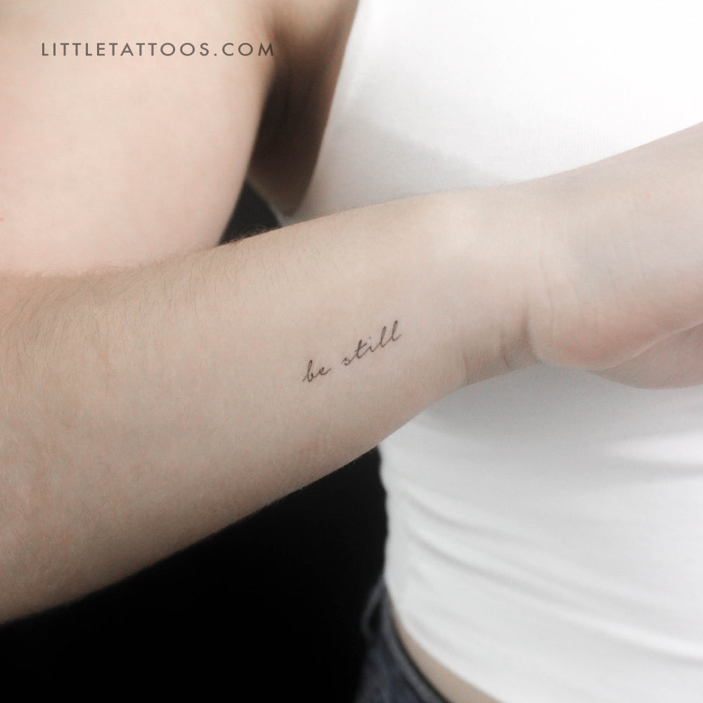 Tatuaje temporal "Be Still" - Juego de 3