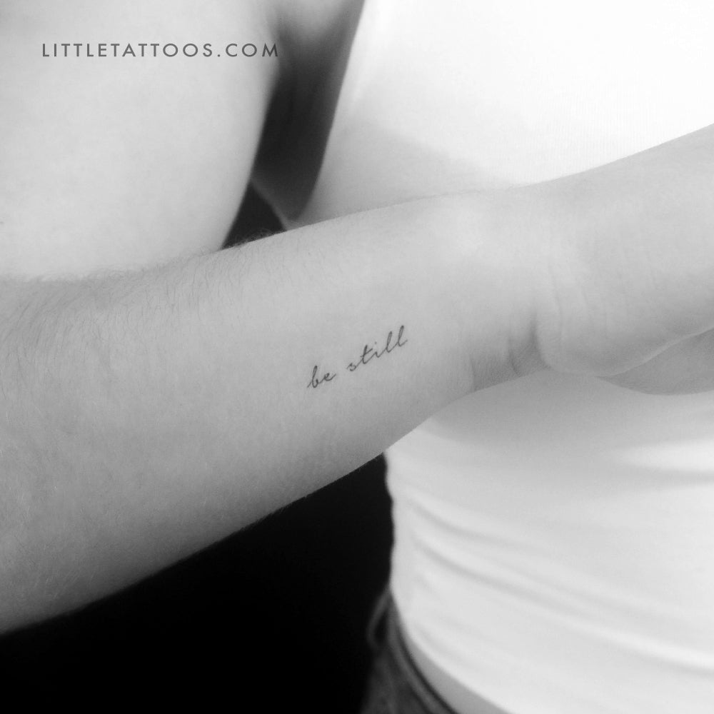 Tatuaje temporal "Be Still" - Juego de 3