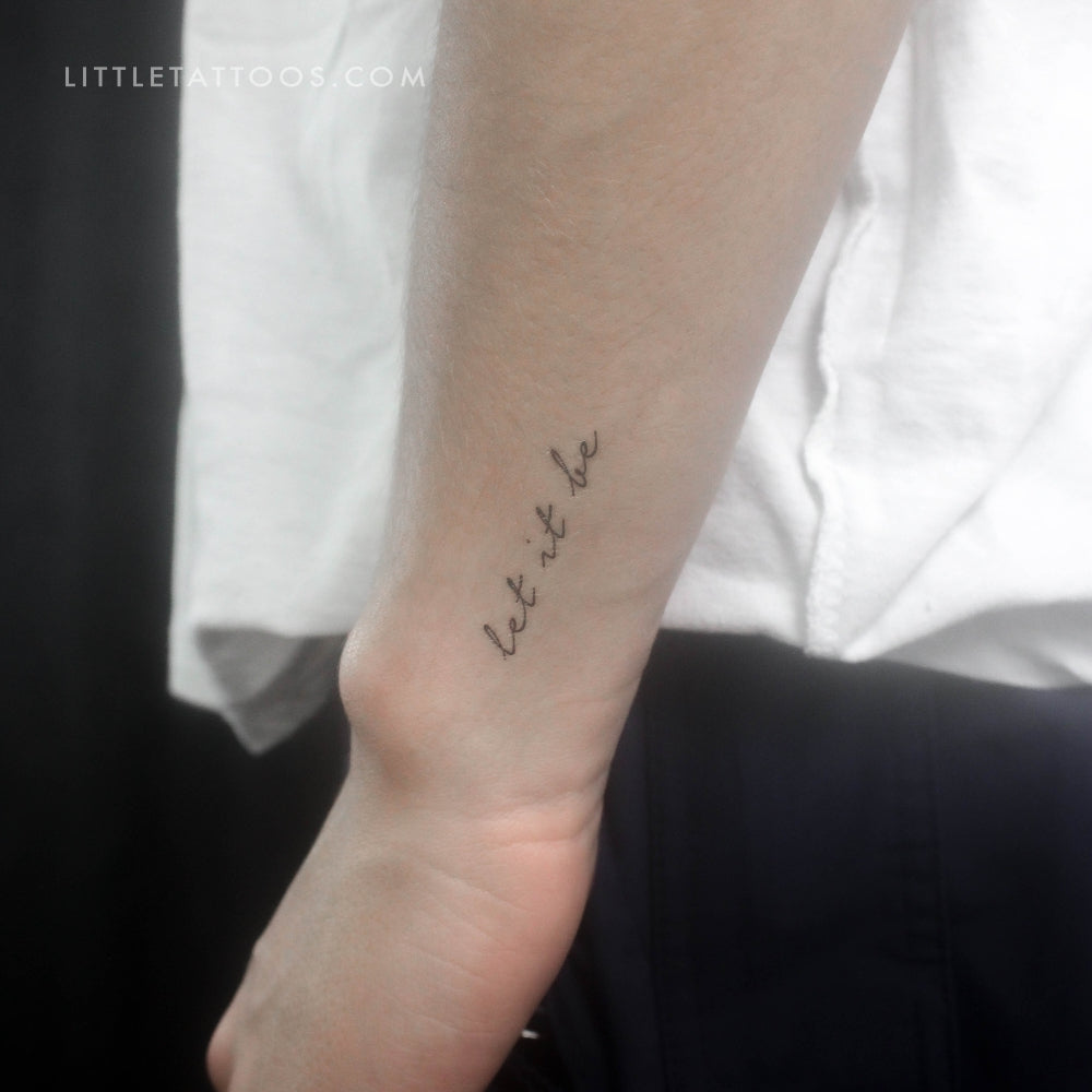 Let It Be Temporary Tattoo - Set of 3