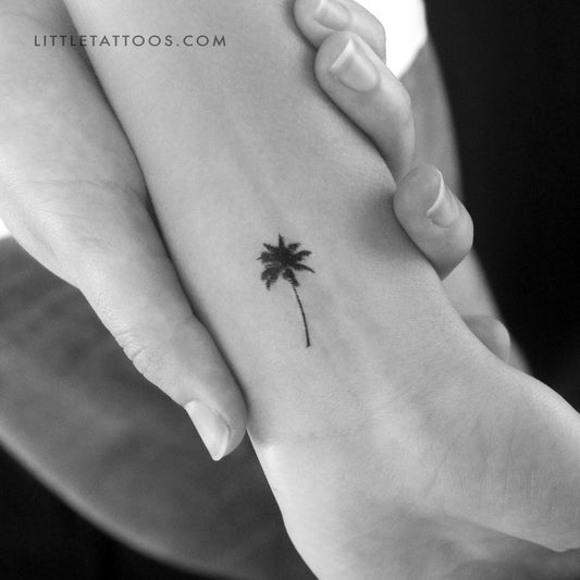 Small Palm Tree Temporary Tattoo - Set of 3