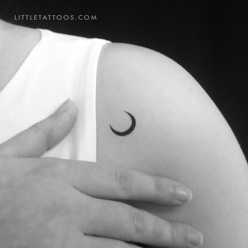 Crescent Moon Temporary Tattoo - Set of 3