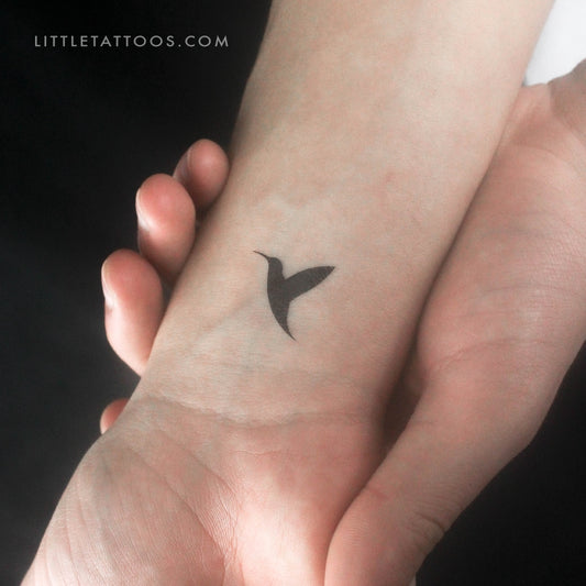 Tatuaje temporal de colibrí (izquierda) - Juego de 3