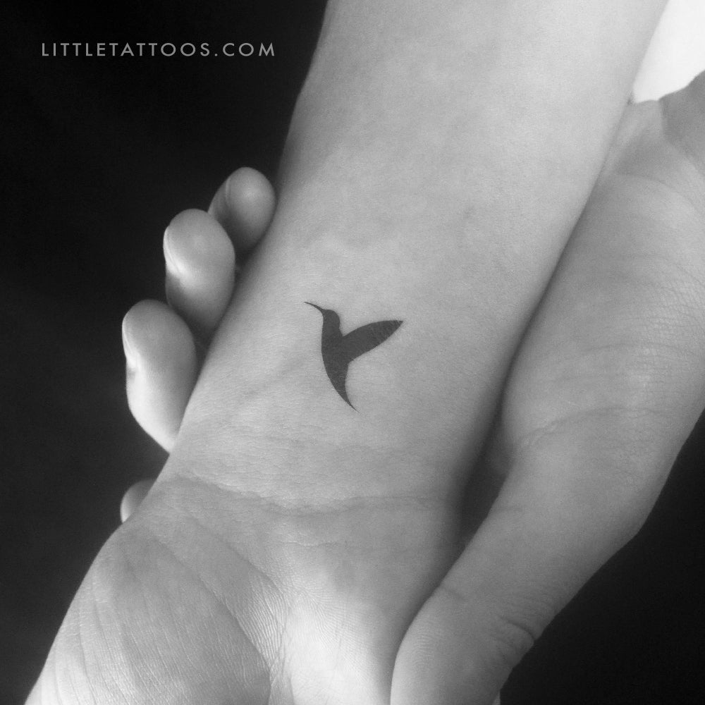 Tatuaje temporal de colibrí (izquierda) - Juego de 3