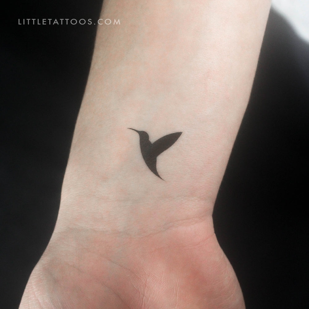 Tatuaje temporal de colibrí (izquierda) - Juego de 3