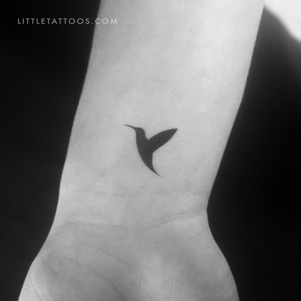 Tatuaje temporal de colibrí (izquierda) - Juego de 3