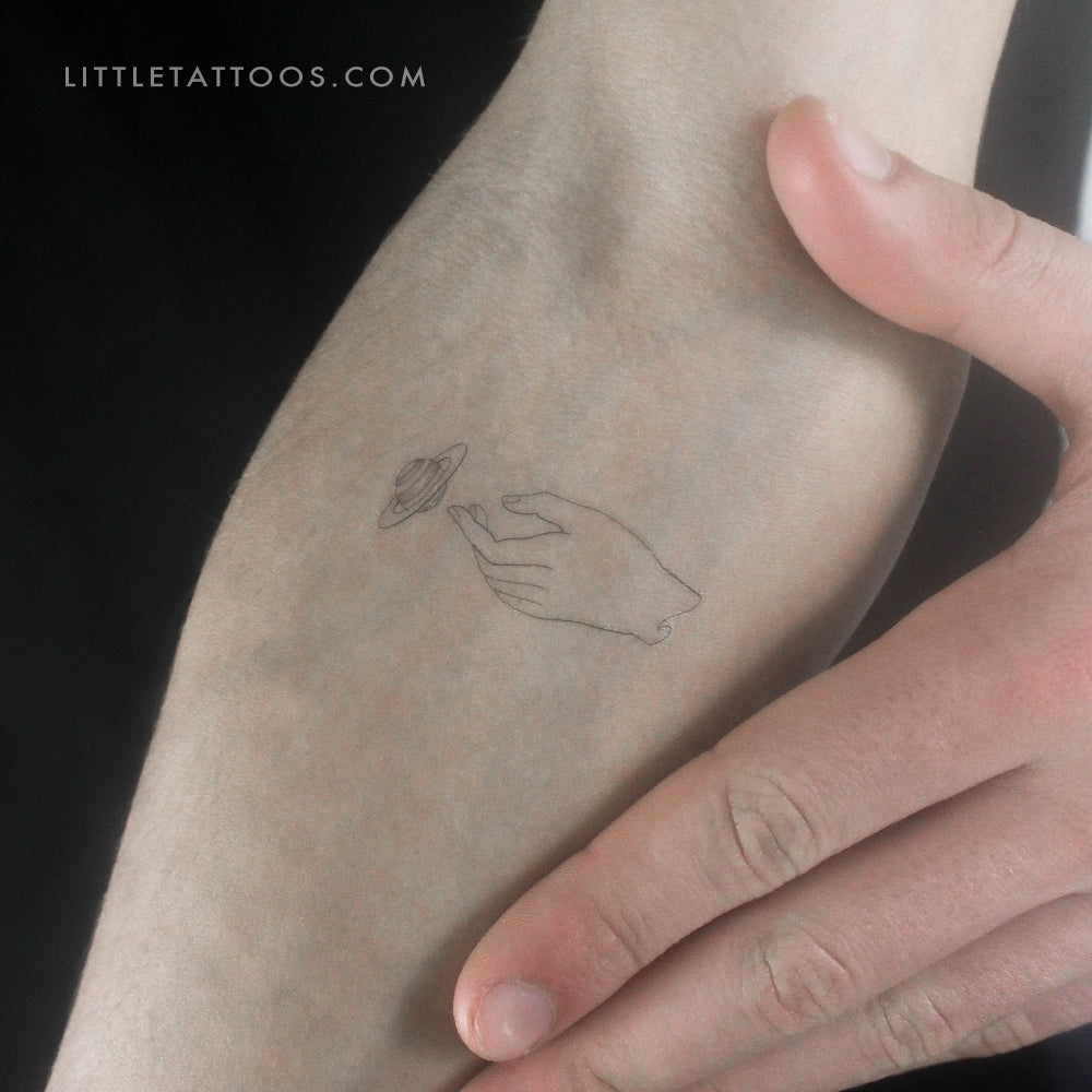 Saturn by Jakenowicz Temporary Tattoo - Set of 3