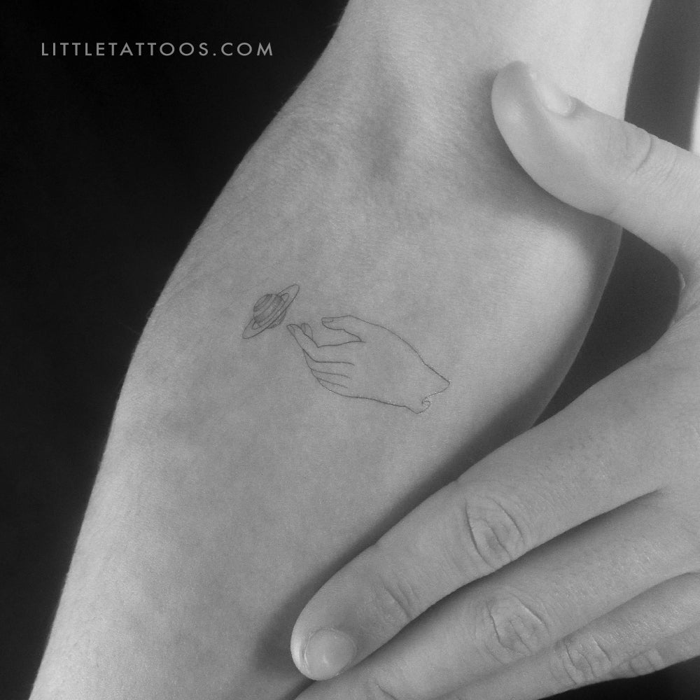 Saturn by Jakenowicz Temporary Tattoo - Set of 3
