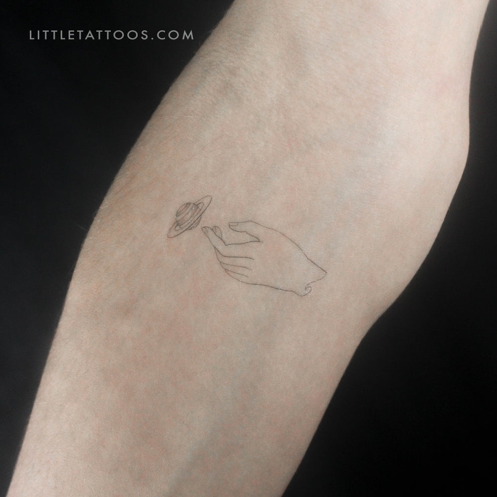 Saturn by Jakenowicz Temporary Tattoo - Set of 3