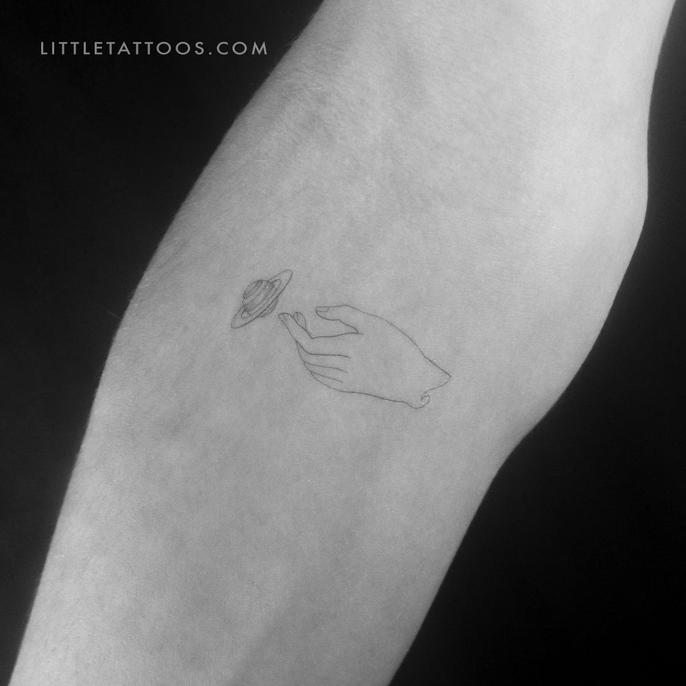 Saturn by Jakenowicz Temporary Tattoo - Set of 3