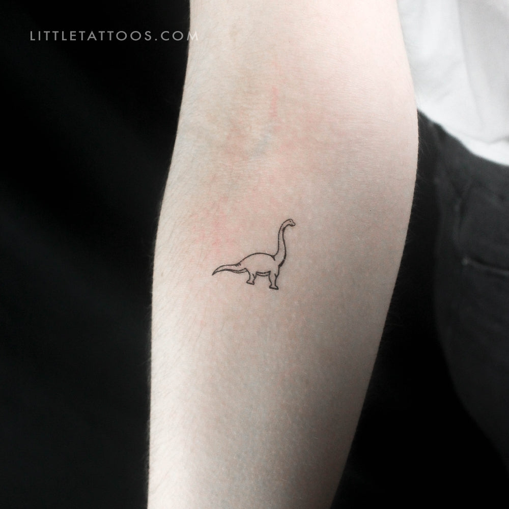 Diplodocus Dinosaur Temporary Tattoo - Set of 3