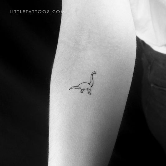 Diplodocus Dinosaur Temporary Tattoo - Set of 3