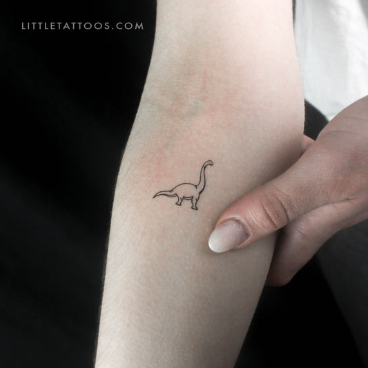 Diplodocus Dinosaur Temporary Tattoo - Set of 3